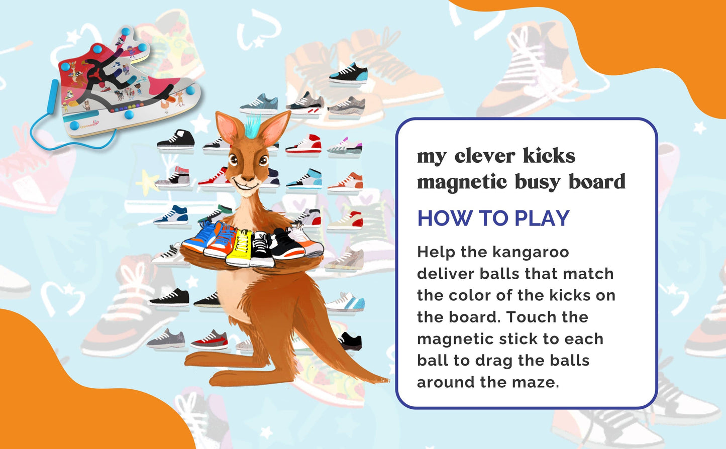 My Clever Kicks – Color Matching Magnetic Busy Board (18m+)