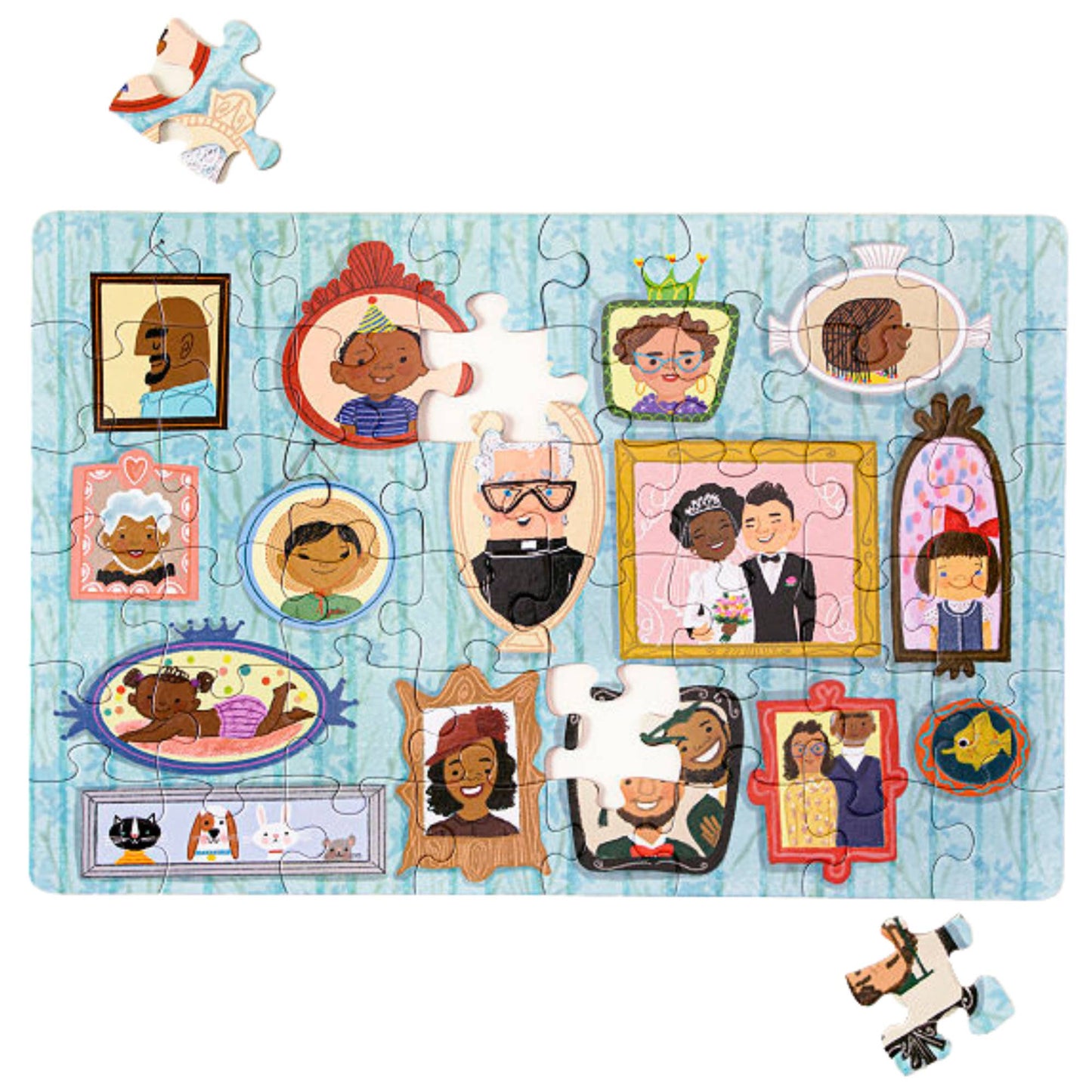 48 Piece - Portrait of a Modern Family Jumbo Puzzle, Ages 4+