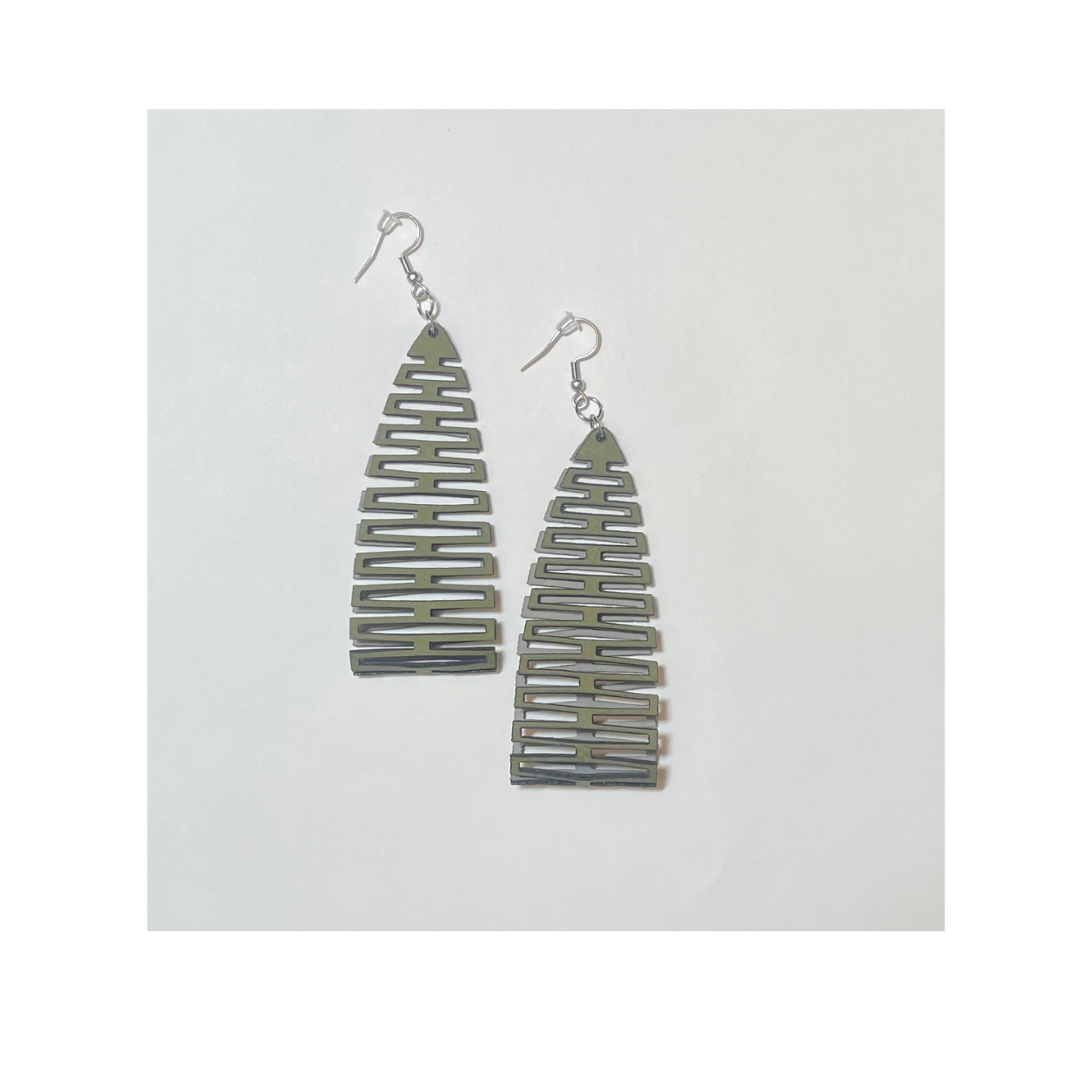 The Fern Faux Leather Earring