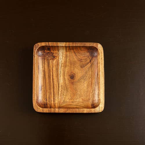 Engraved Square Wood Plates