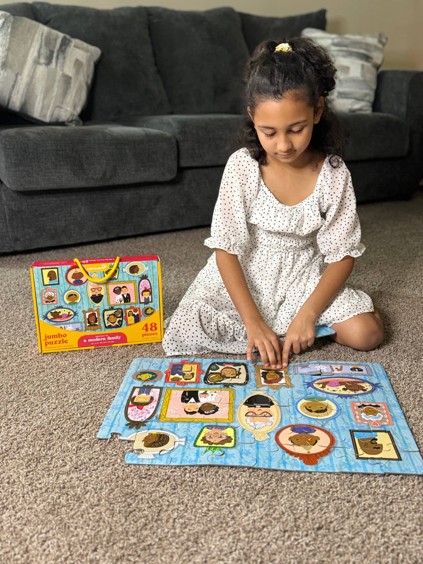 48 Piece - Portrait of a Modern Family Jumbo Puzzle, Ages 4+