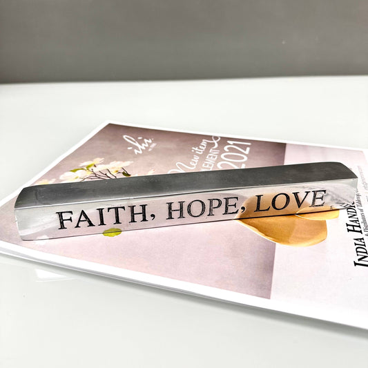 "Faith, Hope, Love" Paperweight