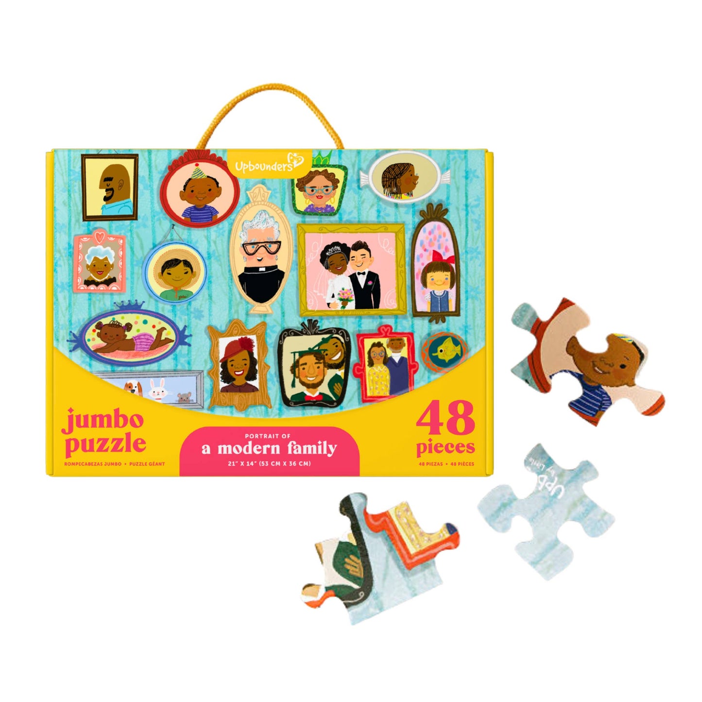 48 Piece - Portrait of a Modern Family Jumbo Puzzle, Ages 4+
