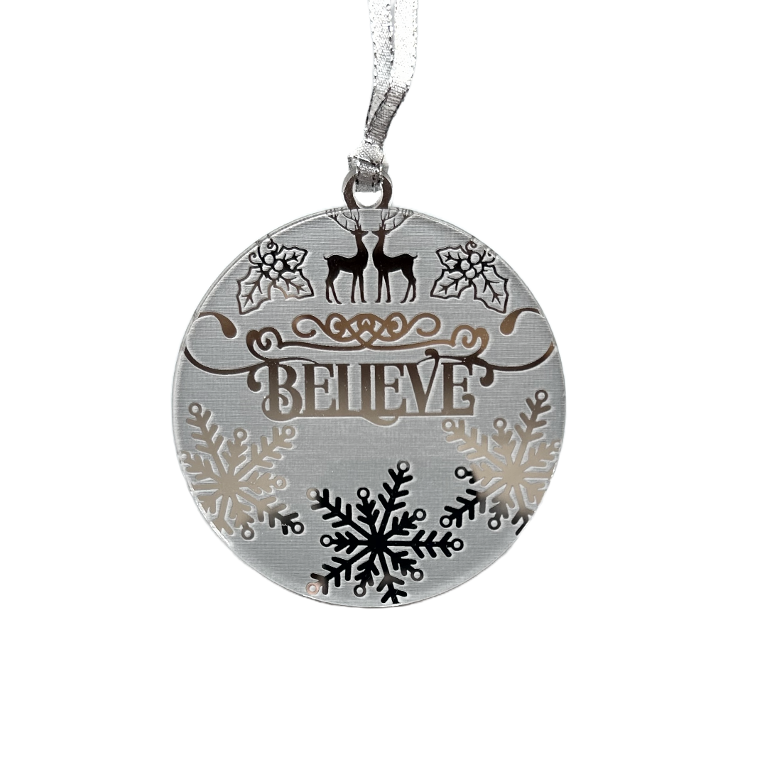Believe Mirror Acrylic Ornament