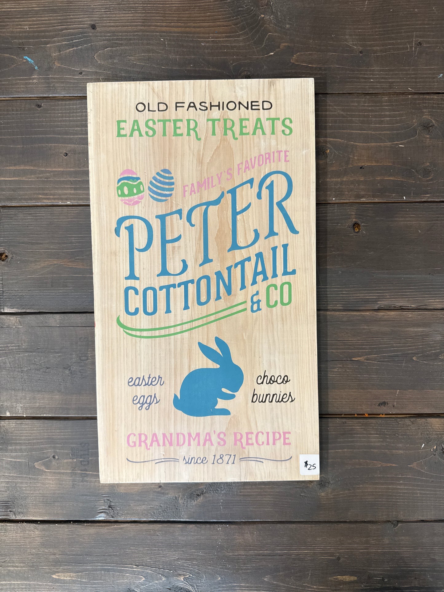 Peter Cottontail Wood Sign