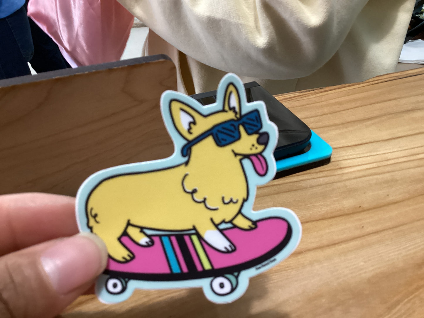 Corgi Skateboard sticker