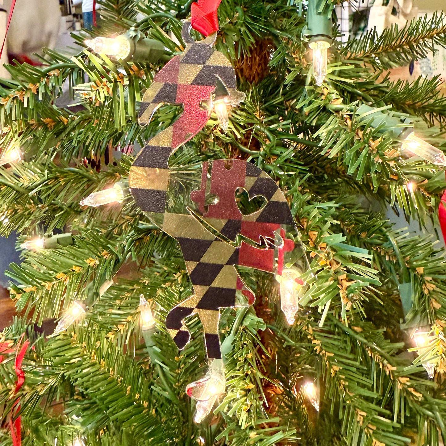 Maryland Flag Print Ornaments