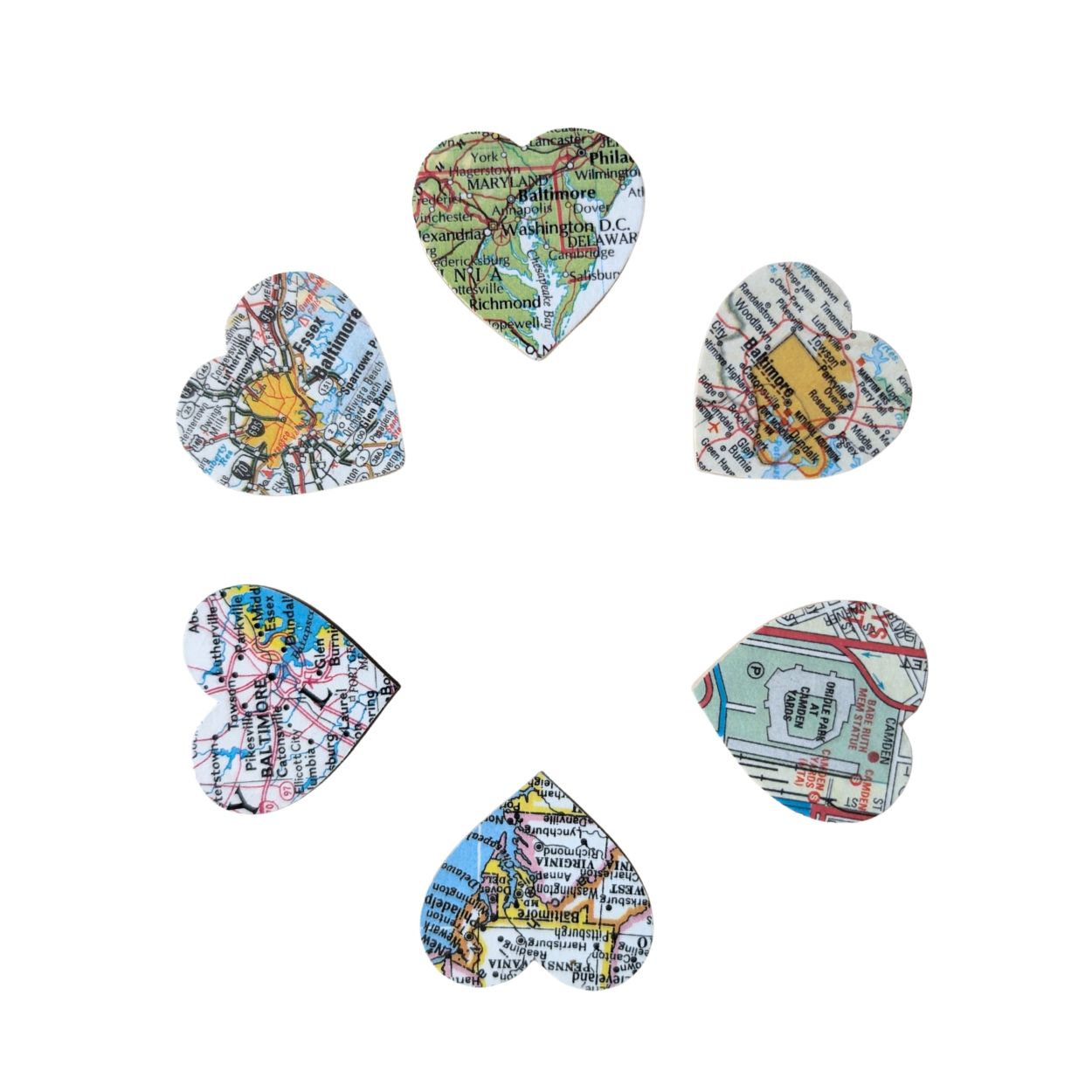Orange Sloth Heart Magnets