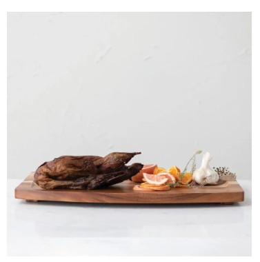 Suar Wood Slanted Serving Board