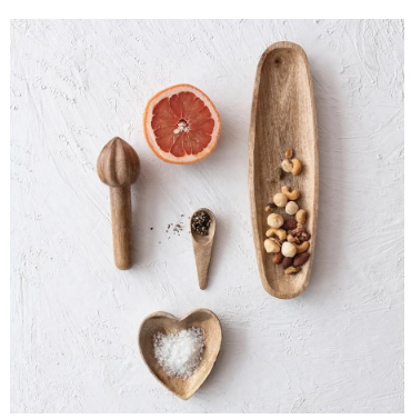 Small Mango Wood Heart Shaped Dish | Love