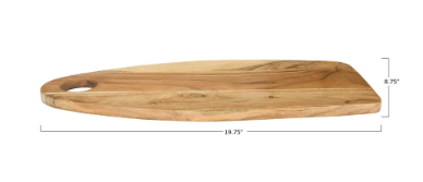 Acacia Wood Cheese Board w/ Handle