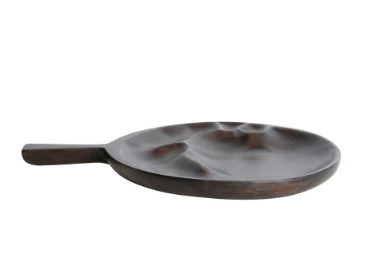 Organic Shaped Acacia Wood Serving Board w/ Handle