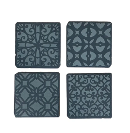 Etched Slate Coaster Set