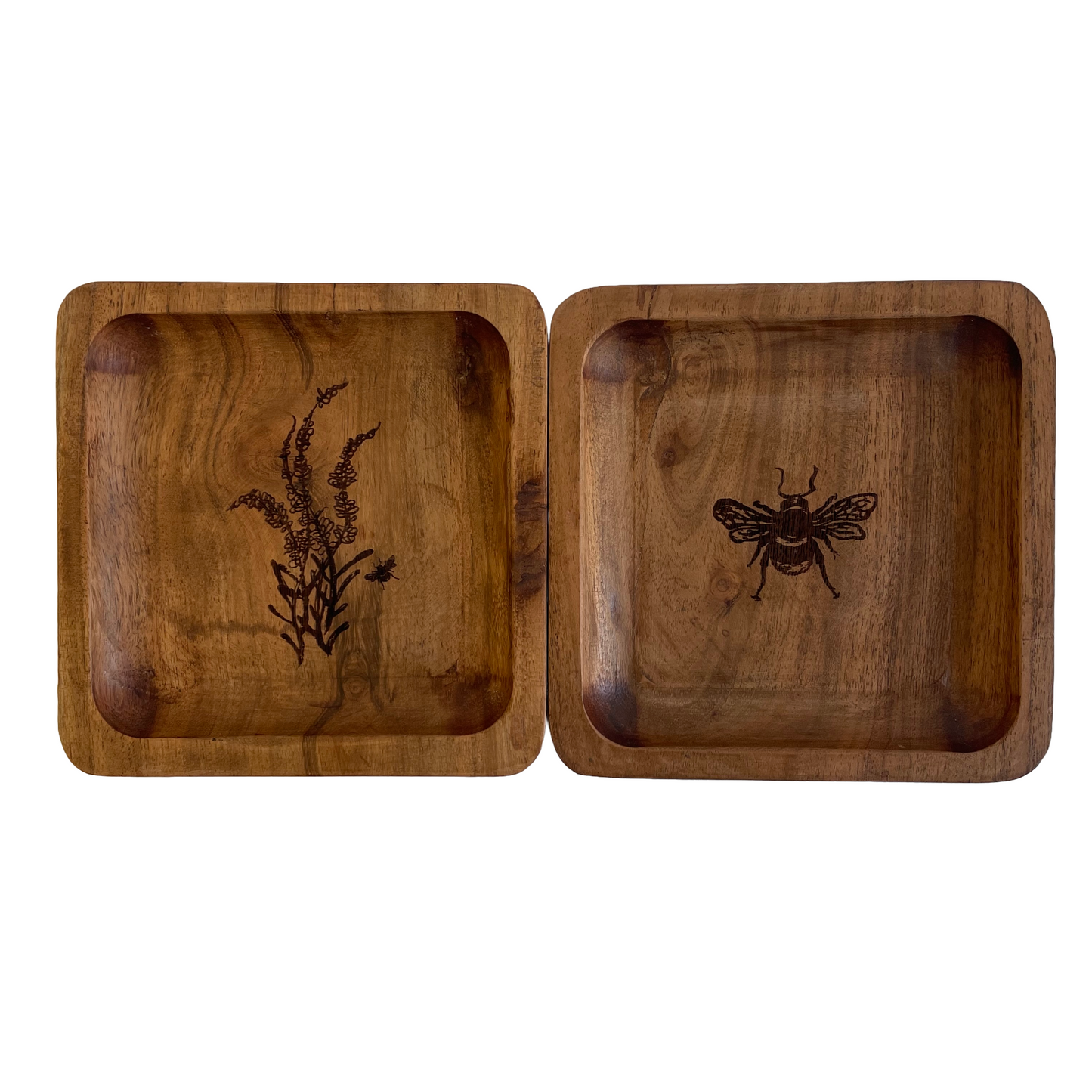 Engraved Square Wood Plates