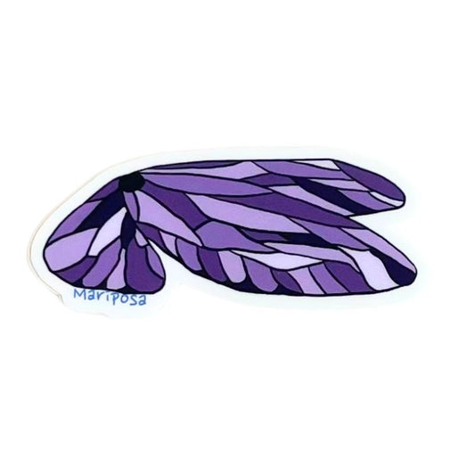 Purple Stained Glass Butterfly Sticker