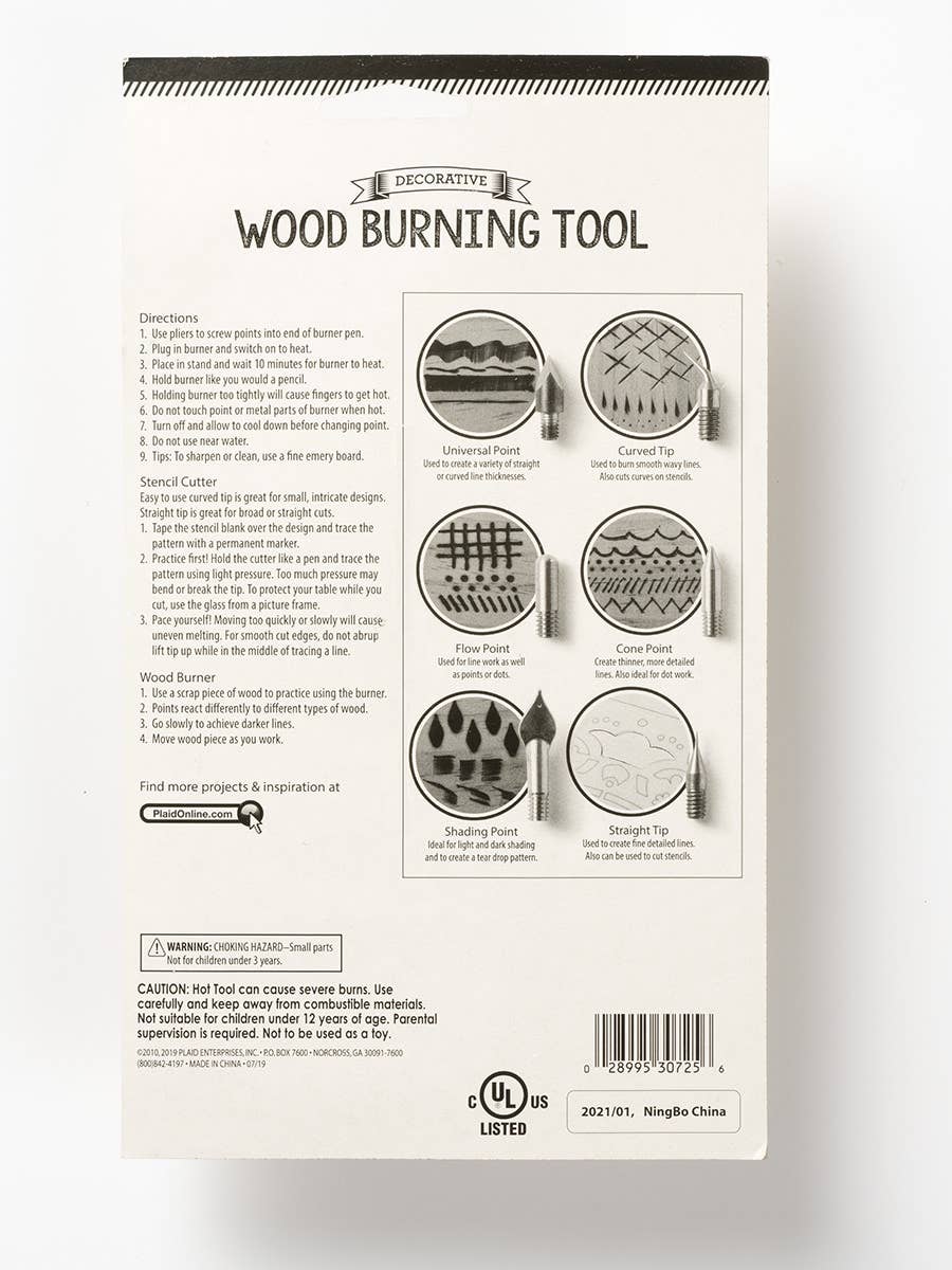 Decorative Wood Burning Tool 8 Piece
