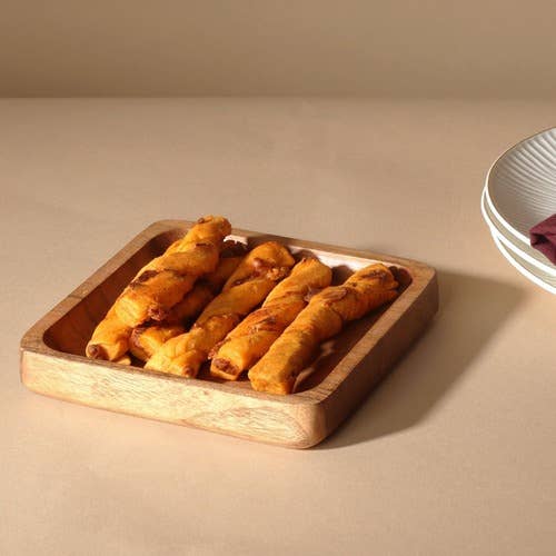 Engraved Square Wood Plates