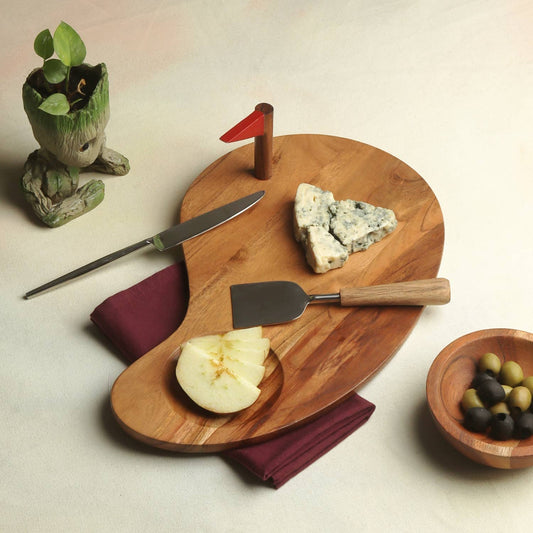 WOOD GOLF CUTTING BOARD W/ FLA