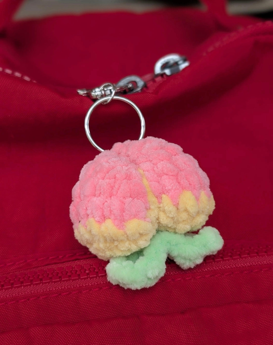 Video Game Fruit Crochet Plushie Keychains by Frostgaze