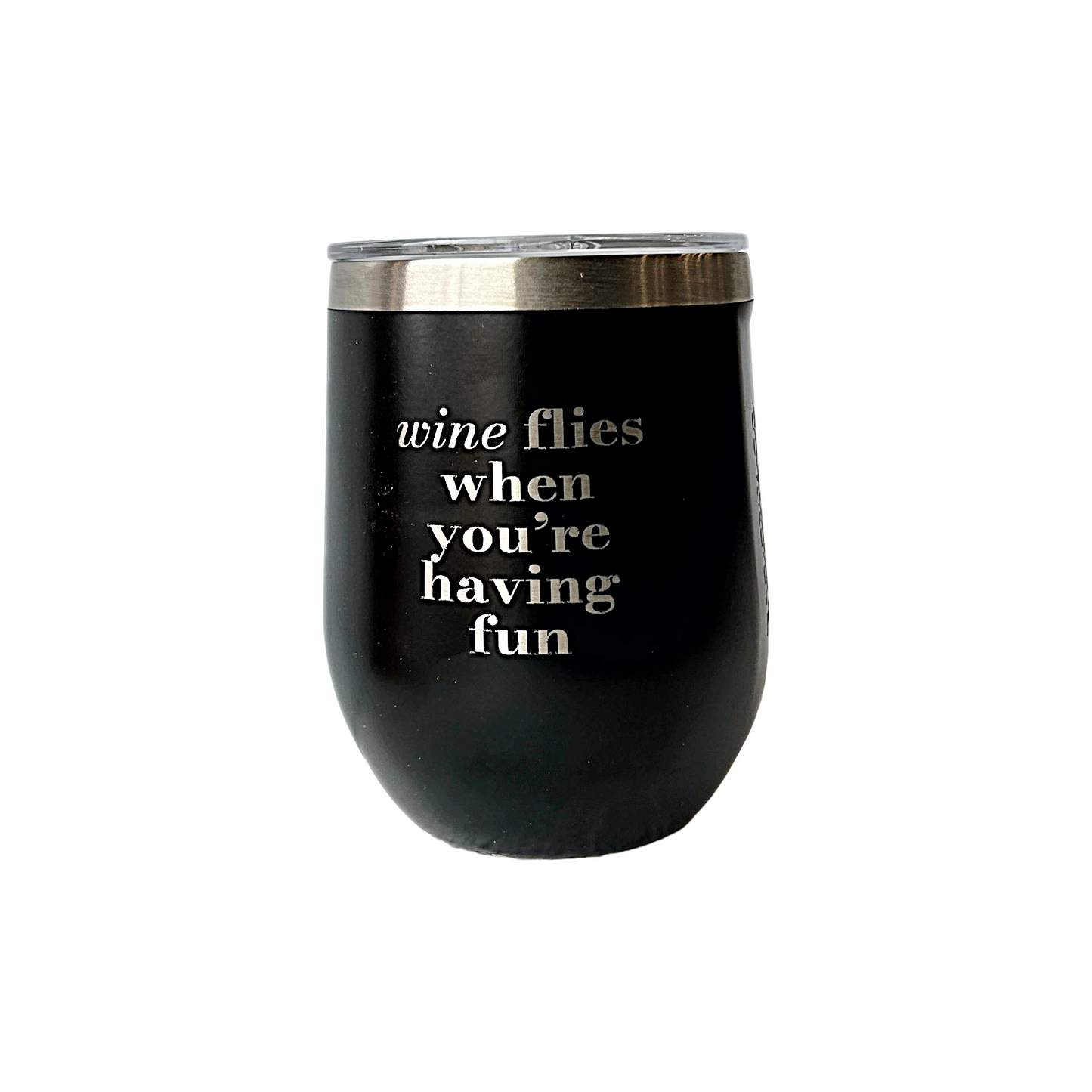 Corkcicle 12oz Stemless "Wine Flies When You're Having Fun"