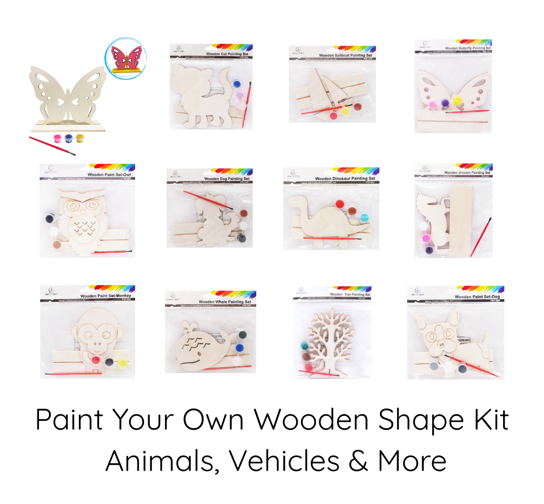 DIY Wooden Painting Kit – Assorted Animal & Fun Shapes