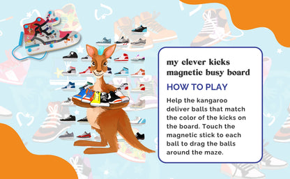 My Clever Kicks – Color Matching Magnetic Busy Board (18m+)