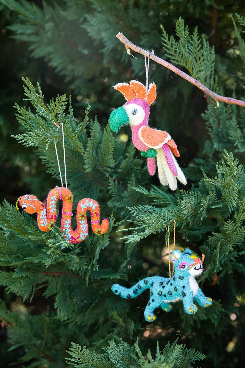 Hand -Stitched Coo Coo Cockatoo Ornament