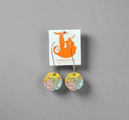 Orange Sloth Earrings