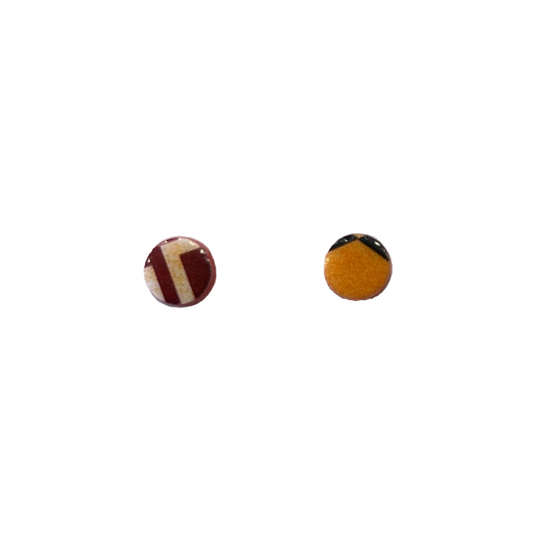 Acrylic Maryland Button Stud Earrings