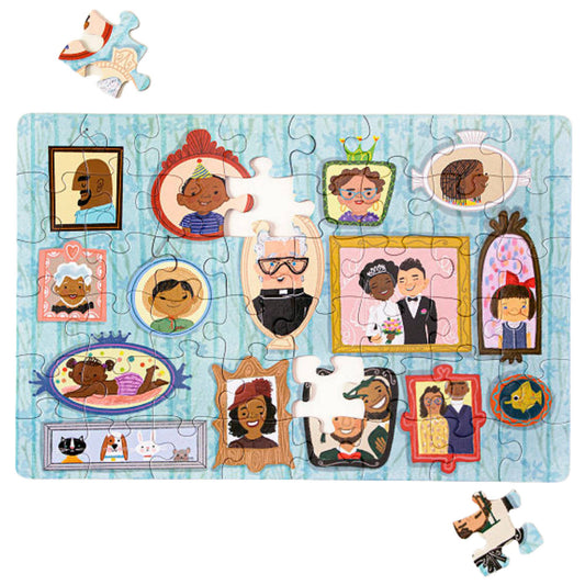 48 Piece - Portrait of a Modern Family Jumbo Puzzle, Ages 4+