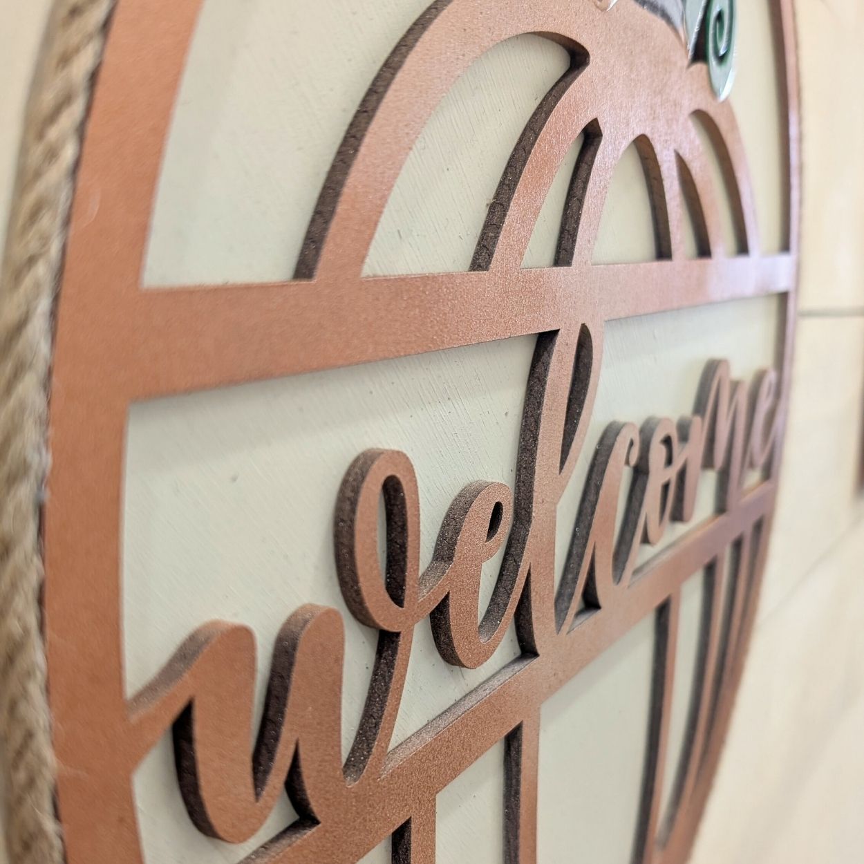 16" Round 3d Welcome Pumpkin Sign