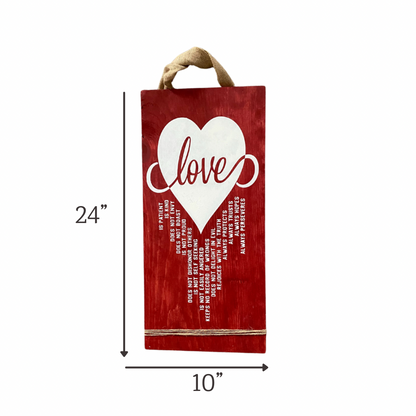 Love is Action Wood Sign | 10"x24"