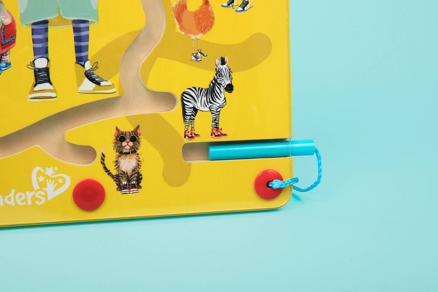 Feeding Time Busy Board – Zoo Animal Magnetic Maze Toy, 18m+