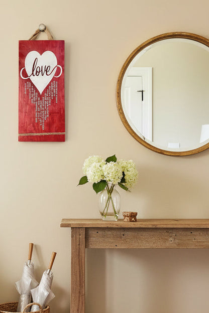 Love is Action Wood Sign | 10"x24"