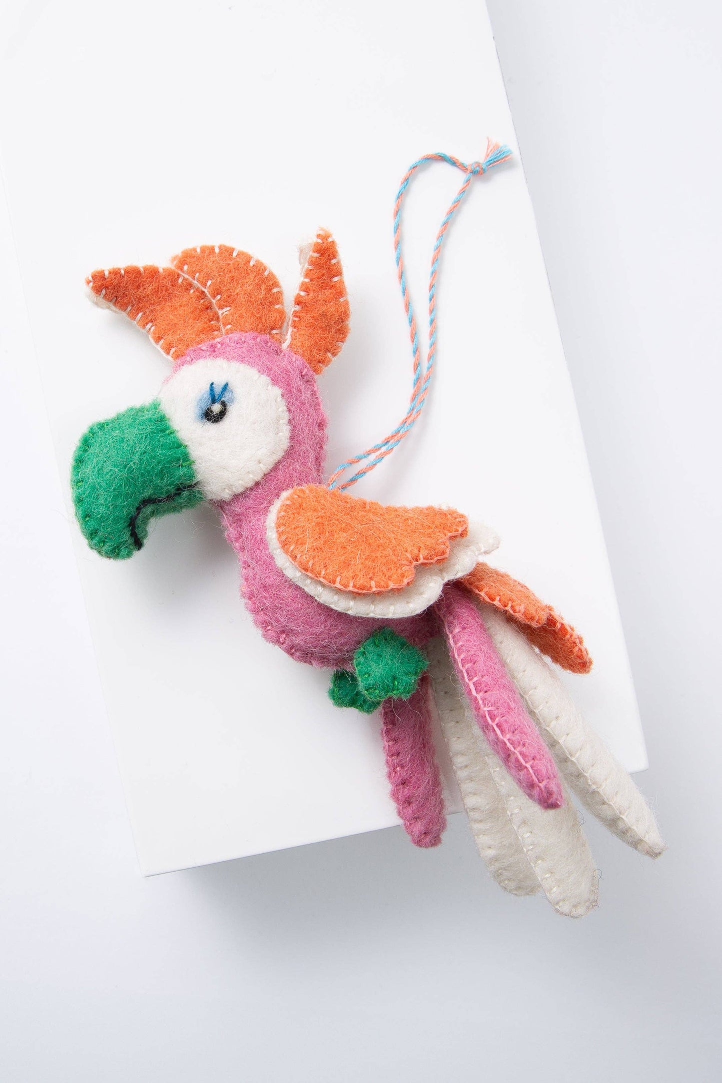 Hand -Stitched Coo Coo Cockatoo Ornament