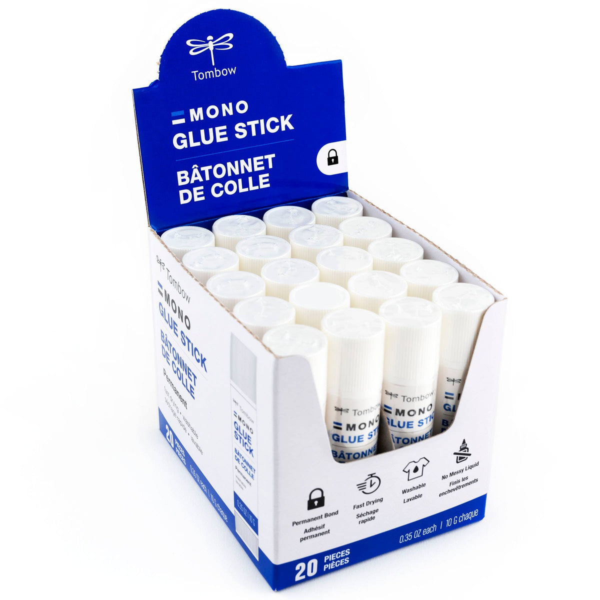 MONO Glue Stick, Small, 20-Piece Display Box