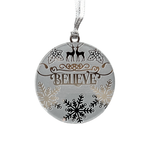 Believe Mirror Acrylic Ornament