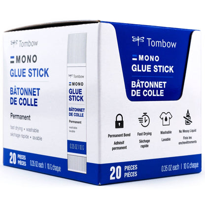 MONO Glue Stick, Small, 20-Piece Display Box
