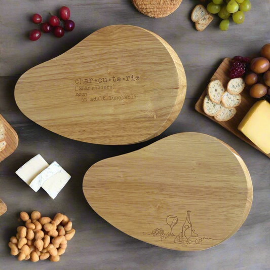 Adult Charcuterie Teardrop Serving Board Set