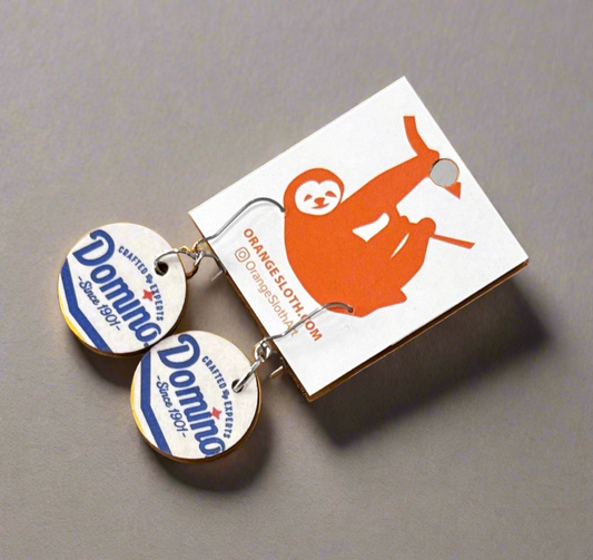 Orange Sloth Earrings
