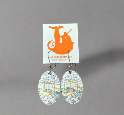 Orange Sloth Earrings