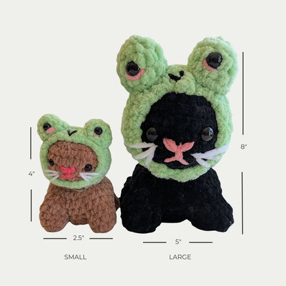 Frog in Hat Crochet Plushie By Frostgaze