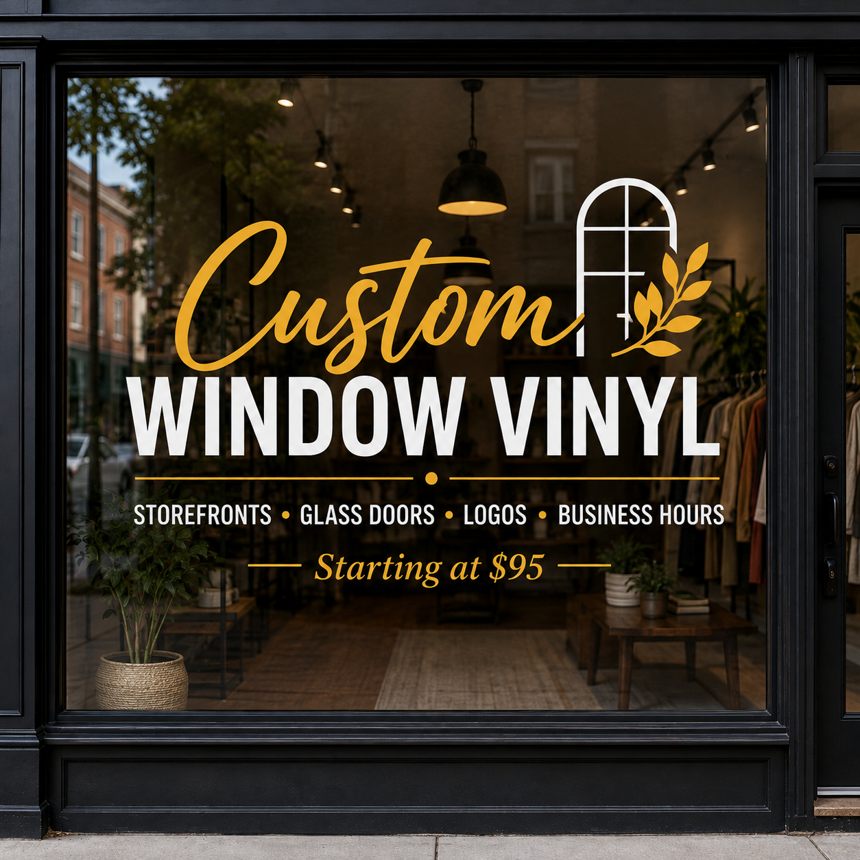 Custom Window Vinyl Lettering & Decals