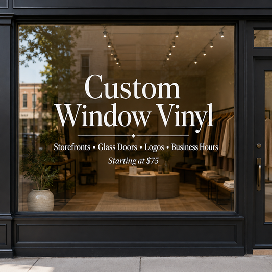 Custom Window Vinyl Lettering & Decals