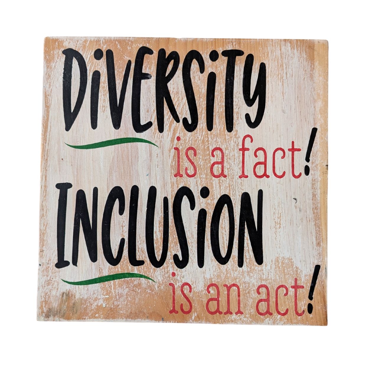 11 x 11 Diversity is a fact....  Wood Sign