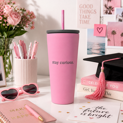 stay curious engraved Corkcicle 24oz Cold Cup