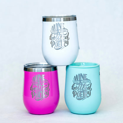 Bottled Poetry Engraved Corkcicle® 12oz Stemless Tumbler