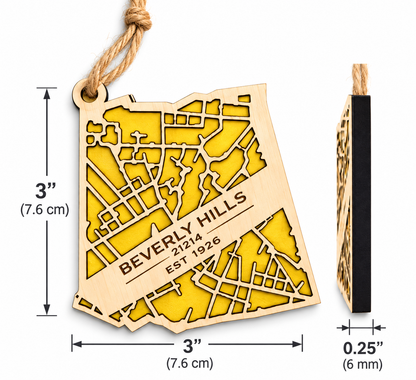 Beverly Hills 21214 Neighborhood Ornament