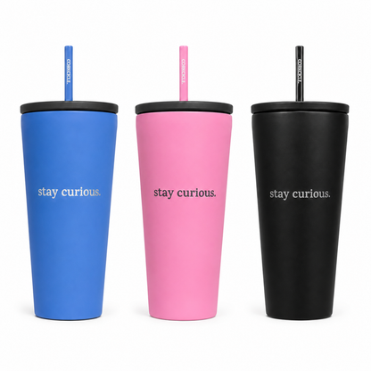 stay curious engraved Corkcicle 24oz Cold Cup