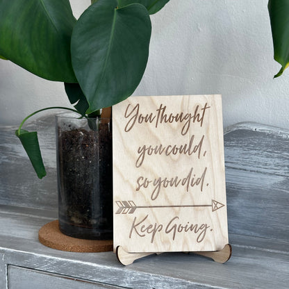 Wood Sign Quote Cards With Prop Stand